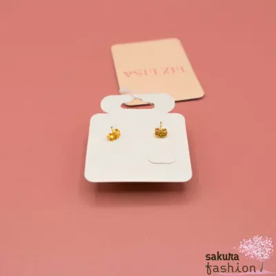 Liz Lisa Accessoire Ohrringe Blumenstecker Groß gelb Gold Schmuckstein Japan Kawaii playful flower pierces