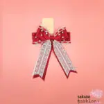 Liz Lisa Haaraccessoire Haarschleife Haarklemme Rot Spitzenband Perlen Weiß Groß Japan Kawaii heart pearl hair clip