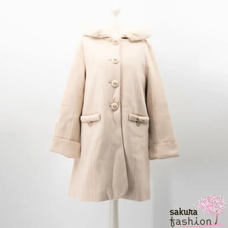 Liz Lisa | Fur Hood Coat (beige) | 107-8004-0 - sakura fashion®