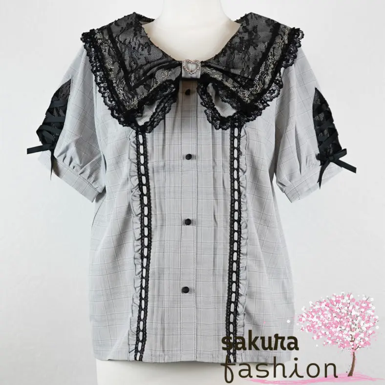 Liz Lisa Ribbon Collar Blouse Bluse mit Schleifenkrangen