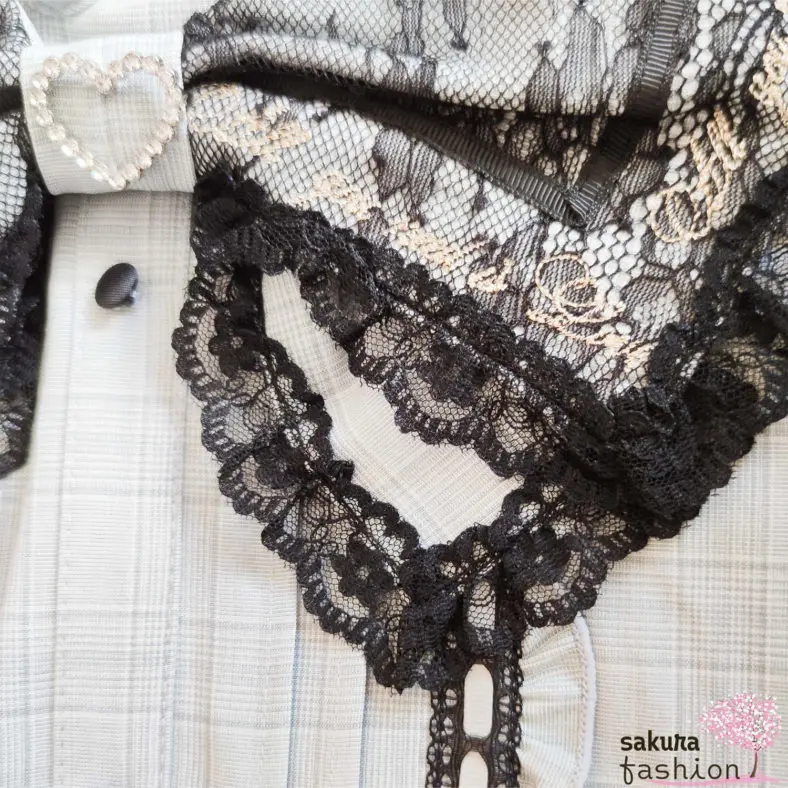 Liz Lisa Ribbon Collar Blouse Bluse mit Schleifenkrangen