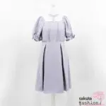 Eat.Me Kleid Grau Rosenknöpfe Weiß Nackenausschnitt Choker Harness Fetischkleid Kurz Mini Japan
