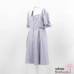 Eat.Me Kleid Grau Rosenknöpfe Weiß Nackenausschnitt Choker Harness Fetischkleid Kurz Mini Japan