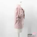 Liz Lisa Blusenshirt Bluse Shirt Gerippt Rosa Puffärmel Herzen Schleifenkragen Schleife Stickerei Zierknöpfe Gold Borde Japan Kawaii