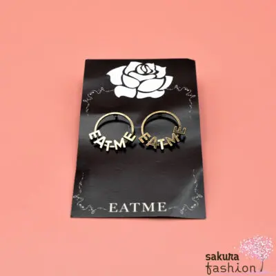 Eat.Me Ohrringe Logo Ring Gold Ohrstecker Japan