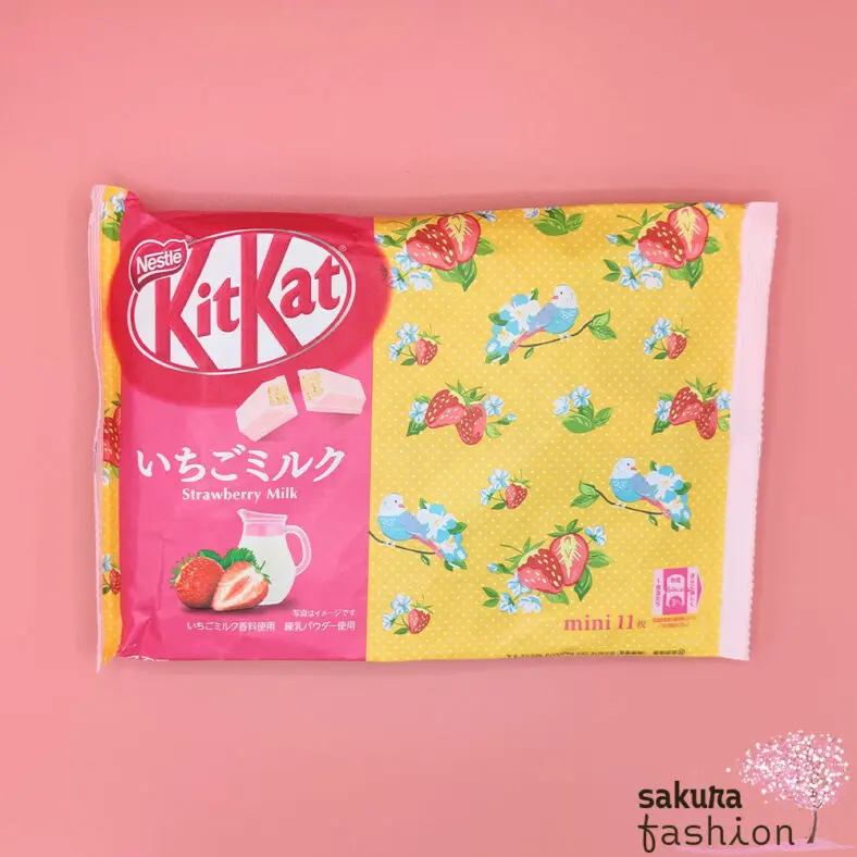 KitKat Schokolade Kekswaffel Erdbeermilch Gelb Pink Rosa Vogel Japan