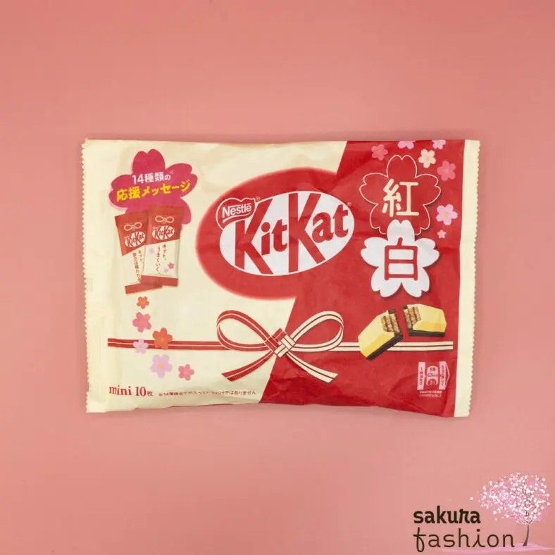 KitKat Rot und Weiß Schokolade Schokoladenweiß Kekswaffel Cremeweiß Konfekt aus dünnen, gesüßten Crêpes Süß Japan Süßigkeiten Snack