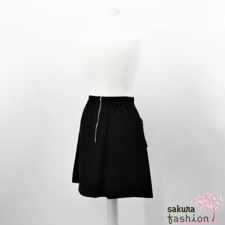 Ank Rouge Rock Schwarz Herztaschen Spitze Schleife Bijou Tailliert Lady-Mini Kurz Japan Kawaii