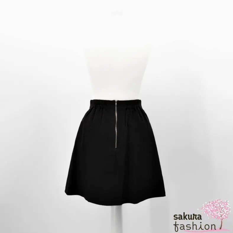 Ank Rouge Rock Schwarz Herztaschen Spitze Schleife Bijou Tailliert Lady-Mini Kurz Japan Kawaii