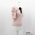 Ank Rouge Bluse Shirt Blusenshirt Rosa Kragen Rüsche Weiß Schleife Schwarz Japan Kawaii Feminin