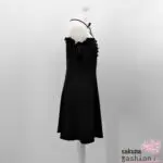 Ank Rouge Kleid Schwarz Schulterfrei Dekolleté Spitze Weiß Kragen Schleife Rüsche Zierknöpfe Japan Feminin Kawaii