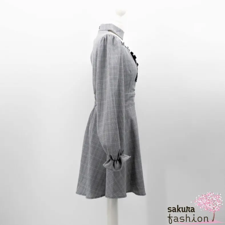 Ank Rouge | Cameo Logo Ribbon Dress | 403060112100 (gray