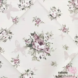 Axes Femme scarf accessory beige floral floral pattern rose butterfly embroidered bow hem handkerchief scarf handkerchief, handkerchief handkerchief Japan Kawaii Feminine TS639X22 scalar embroidery handkerchieft ecru