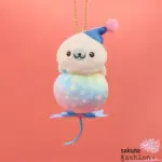San-X | Mamegoma | Anhänger | Anhänger mit Stofftier-Robbe und Luftballon | MMG0285