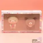 San-X Figuren Chairoikoguma Braun Korilakkuma Weiß Bär Kirschendetail Schmuckstein Juwel Japan Kawaii Accessoire glitter figure set korikog Jewel cherry