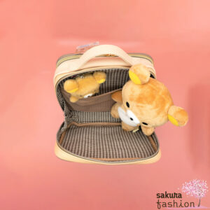 San-X Rilakkuma Tasche Aufbewahrungstasche Braun Tiermotin Bär Rilakkuma Chairoikoguma Korilakkuma Weiß Küken Vogel Kiioritori Gelb Japan Kawaii storage pouch at home (always together - rilakkuma home)