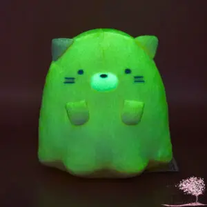 San-X Sumikko Gurashi Katze Neko Stofftier Plüschtier Leuchtet Gelb Geisterkostüm Weich Kuschelig Halloween Japan Kawaii luminous stuffed toy (ghost night park, cat)