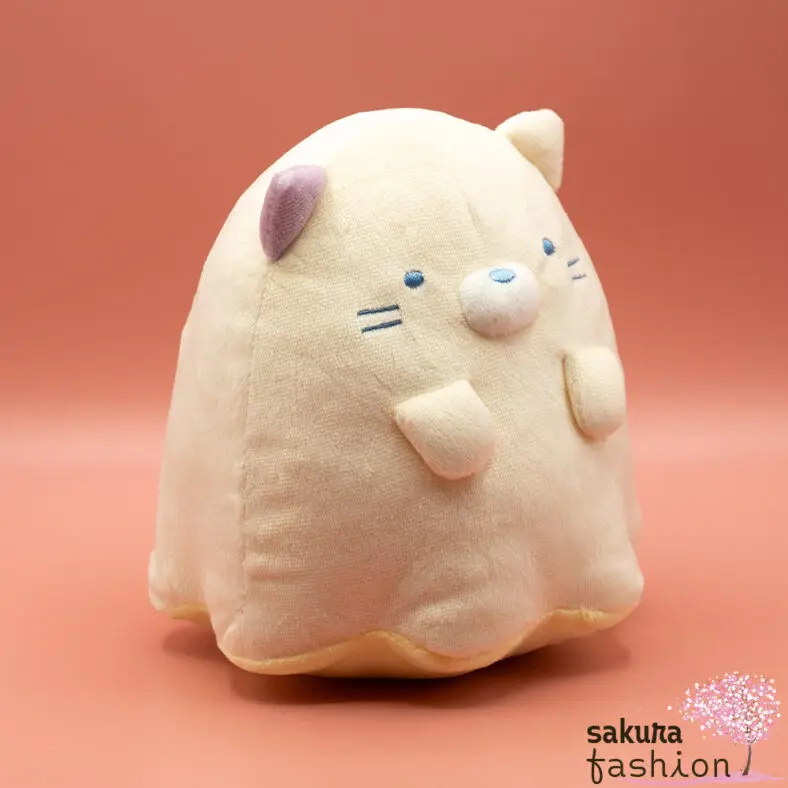San-X Sumikko Gurashi Katze Neko Stofftier Plüschtier Leuchtet Gelb Geisterkostüm Weich Kuschelig Halloween Japan Kawaii luminous stuffed toy (ghost night park, cat)