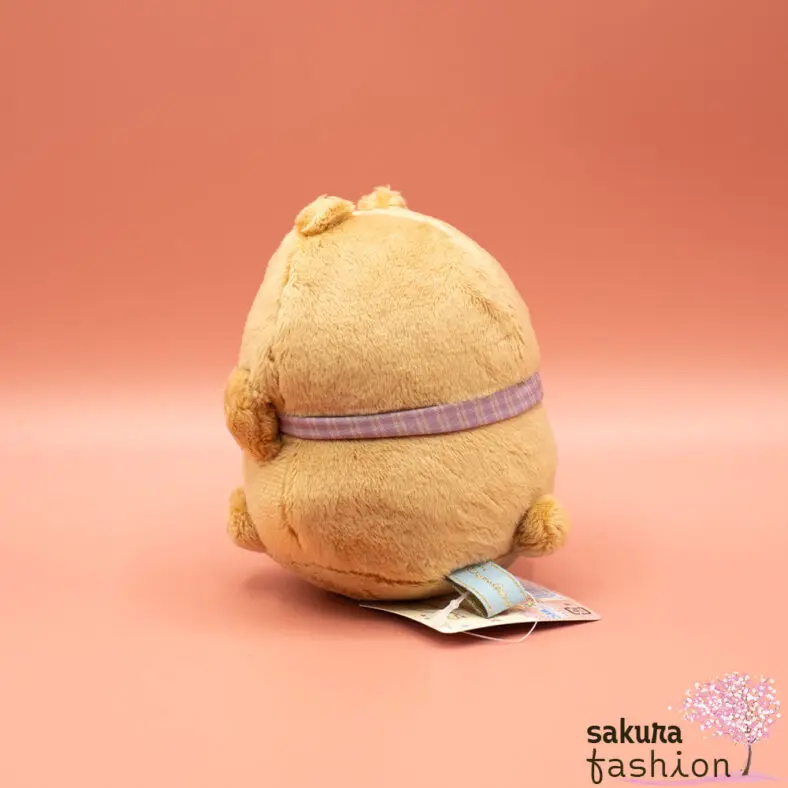 San-X Sumikko Gurashi Katze Neko Beige Bärenkostüm Braun Schleife Lila Kariert Weich Kuschelig Flauschig Japan Kawaii collect stuffed animals (at home bear café, cat)