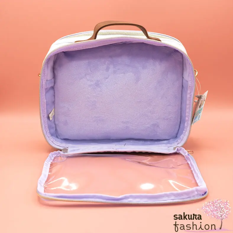 San-X Sumikko Gurashi Umhängetasche Lila Braun Motiv Katze Neko Eidechse Tokage Schweinekotelett Tonkatsu Eisbär Shirokuma Pinguin Penguin? Ebifurai No Shippo Garnenschwanz Japan Kawaii sumikore bag (purple)