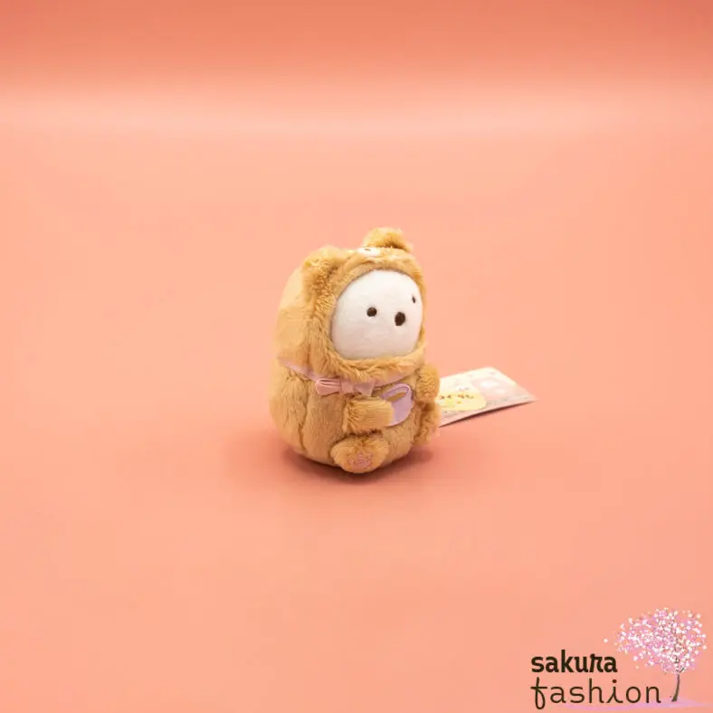San-X Sumikko Gurashi Eisbär Shirokuma Beige Bärenkostüm Braun Schleife Rosa Weich Kuschelig Flauschig Japan Kawaii tenori stuffed animals (at home bear cafe, Shirokuma)