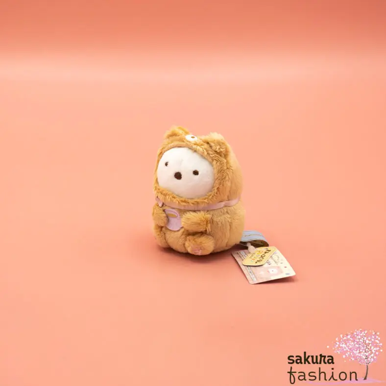 San-X Sumikko Gurashi Eisbär Shirokuma Beige Bärenkostüm Braun Schleife Rosa Weich Kuschelig Flauschig Japan Kawaii tenori stuffed animals (at home bear cafe, Shirokuma)