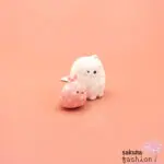 San-X Sumikko Gurashi Stofftier Set Eisbär Shirokuma Weiß Tuch Furoshiki Rosa Punkte Gelb Weich Japan Kawaii tenori plush toy (pair) (home café furoshiki & shirokuma)