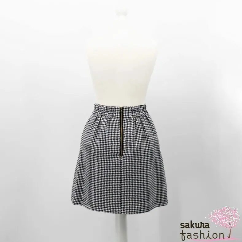 Ank Rouge Rock Kariet Schwarz Weiß Trapezförmig Schleife Perlen Japan Kawaii pearl ribbon trapezoidal skirt