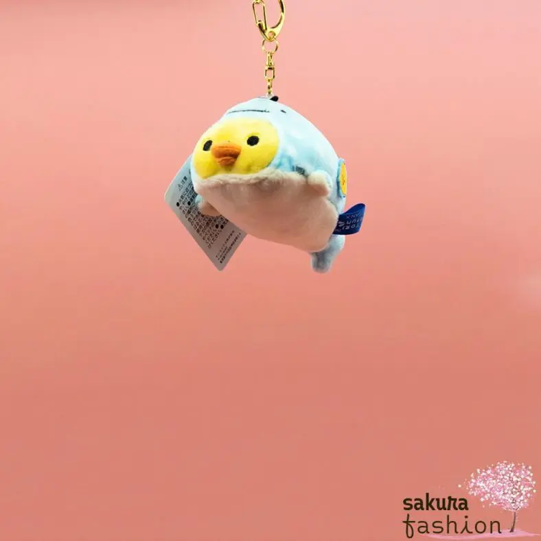 San-X Stofftier Anhänger Walhai Jinbei San Rilakkuma Küken Kiiroitori Blau Gelb Gold Gepunktet Japan Kawaii Special Limited Edition collaborative hangingstuffed animal