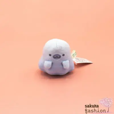 San-X Weiße Robbe Mamegoma Verkleidet Unterwassergeistkostüm Blau Mochi Stoff Weich Knuddelig Klein Japan Kawaii tenori stuffed toy (I Love Fuyofuyo, Mamegoma ghost)