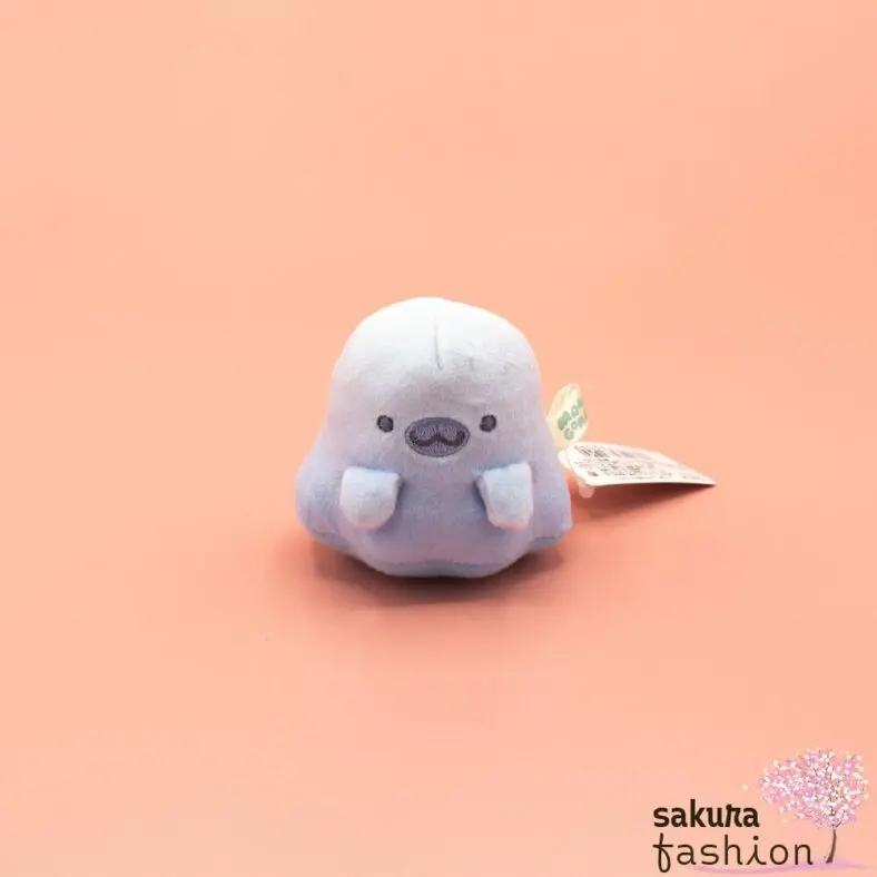 San-X Stofftier Weiße Robbe Mamegoma Verkleidet Unterwassergeistkostüm Blau Mochi Stoff Weich Knuddelig Klein Plüschtier Japan Kawaii tenori stuffed toy (I Love Fuyofuyo, Mamegoma ghost)