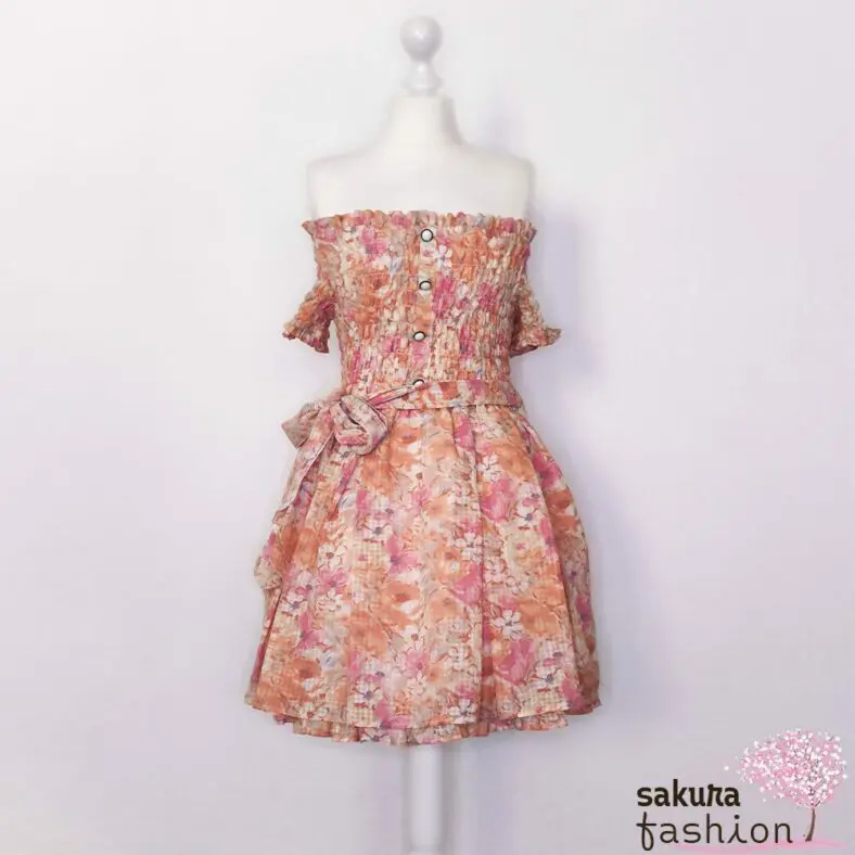 Liz Lisa | Dress with floral pattern | 131-6115-0 | orange