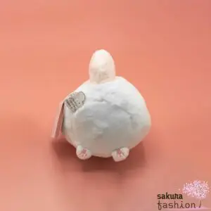 San-X Fanuwari Necolon Stofftier Mittelgroß Katze Weiß Pfote Rosa Bestickt Kugelrund Weich Flauschig Kuschelig Plüschtier Japan Kawaii stuffed toy (fluffy nekoron)