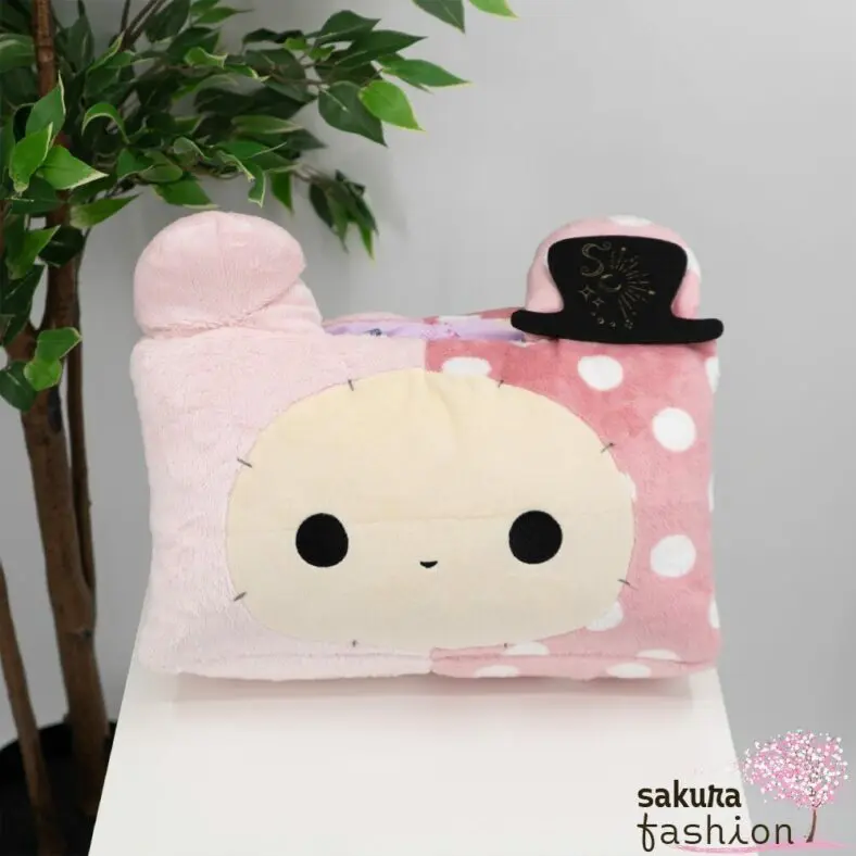 Sentimental Circus 2in1 Kissen Armkissen Sitzkissen Groß Flauschig Rosa Pink Weiß Gepunktet Filzhut Schwarz Weich Kuschelig Stoffhase Shappo Motiv Lila Bunt Japan Kawaii 2WAY Cushion (Welcome to Spica's fortune-telling black cat seat) 30. Sentimental Circus