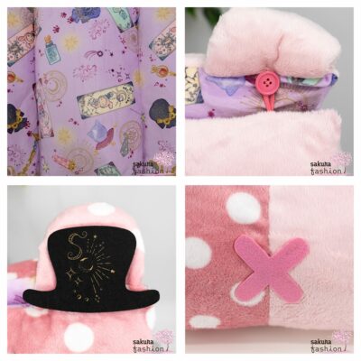 Sentimental Circus 2in1 Kissen Armkissen Sitzkissen Groß Flauschig Rosa Pink Weiß Gepunktet Filzhut Schwarz Weich Kuschelig Stoffhase Shappo Motiv Lila Bunt Japan Kawaii 2WAY Cushion (Welcome to Spica's fortune-telling black cat seat) 30. Sentimental Circus