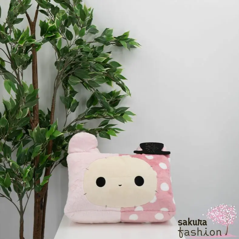 Sentimental Circus 2in1 Kissen Armkissen Sitzkissen Groß Flauschig Rosa Pink Weiß Gepunktet Filzhut Schwarz Weich Kuschelig Stoffhase Shappo Motiv Lila Bunt Japan Kawaii 2WAY Cushion (Welcome to Spica's fortune-telling black cat seat) 30. Sentimental Circus