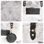 Axes Femme Kunstfelltasche Grau Handtasche Kunstlederdetails mini Tasche Portmonee Umhängetasche Japan Kawaii Feminin fur mini tote with pouch grey