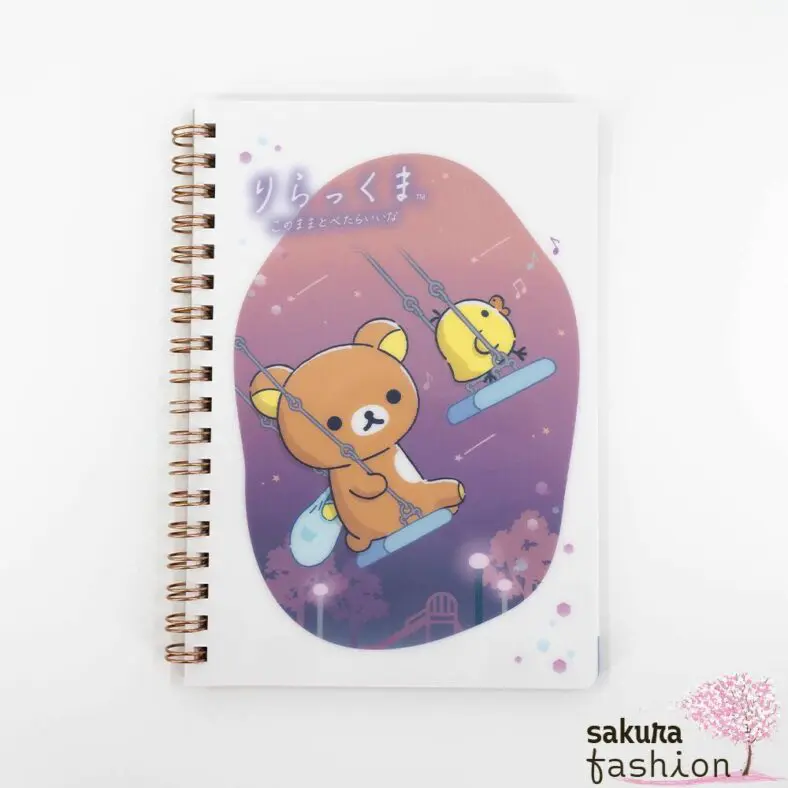 San-X Notizbuch Rilakkuma Bär Braun Vogelküken Kiiroitori Gelb Liniert Japan Kawaii B6SP notebook sleeping with you a