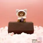 Rilakkuma San-X Tenori Stofftier Handgröße Bär Chairoikoguma Braun Bademantel Katzenohren Spa Plüschtier Japan Kawaii hand sized stuffed toy neko neko no yu chairoikoguma