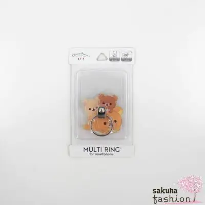 San-X Rilakkuma Korilakkuma Chairoikoguma Bär Braun Weiß Freunde Handy Smartphone Ring Japan Kawaii multi-ring (rilakkuma chairoikoguma's friend)