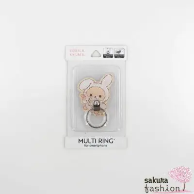 San-X Korilakkuma Handy Smartphone Ring Bär Hasenkostüm Weiß Hase Japan Kawaii multi-ring (rilakkuma, korilakkuma and rabbit tea time)