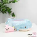 San-X Walhai Jinbesan Hase Umi Usagi Plüschtier Stofftier Aufbewahrungsbox Aufbewahrung Zubehör Mochi Bestickt Blau Rosa Punkte Sterne Japan Kawaii plush multi tray