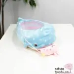 San-X Walhai Jinbesan Hase Umi Usagi Plüschtier Stofftier Aufbewahrungsbox Aufbewahrung Zubehör Mochi Bestickt Blau Rosa Punkte Sterne Japan Kawaii plush multi tray