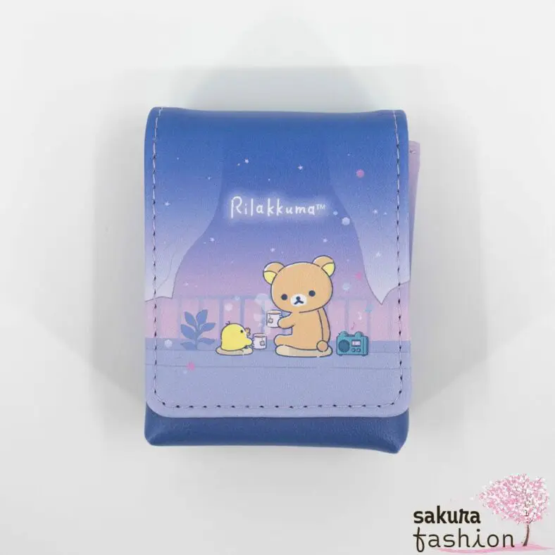 San-X Rilakkuma Kosmetikbeutel Tasche Spiegel Motiv Bär Rilakkuma Küken Kiiroitori Japan Kawaii mini pouch sleeping with you