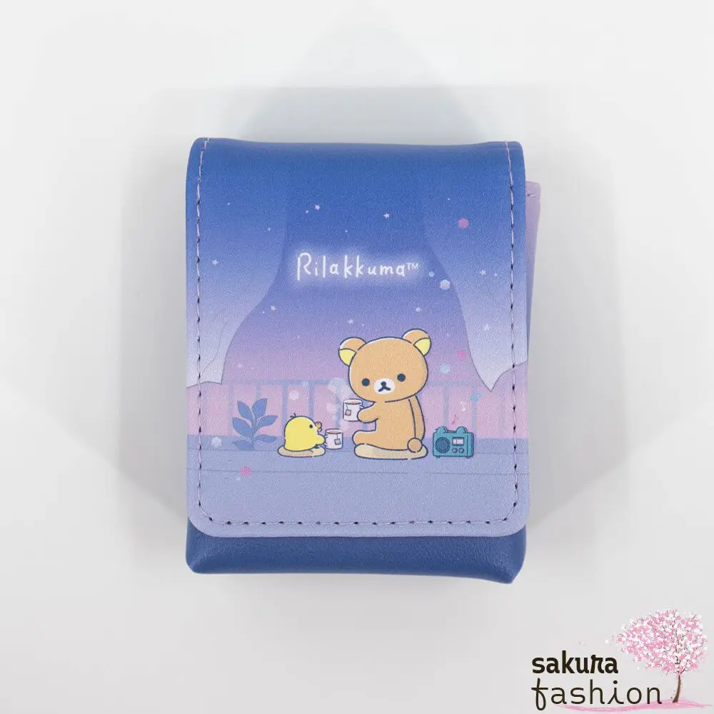 San-X Rilakkuma Kosmetikbeutel Tasche Spiegel Motiv Bär Rilakkuma Küken Kiiroitori Japan Kawaii mini pouch sleeping with you