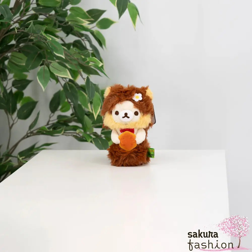 San-X Kooperation Lotte Stofftieranhänger Bär Korilakkuma Weiß Verkleidet Eichhörnchen Stofftier Plüschtier Weich Kuschelig Flauschig Limitiert Japan Kawaii hanging stuffed toy pai no mi