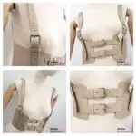 Axes Femme Poetique Harness-Taillengürtel Ecru Schnallendetails Japan Kawaii Feminin Accessoire harness belt ecru
