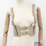 Axes Femme Poetique Harness-Taillengürtel Ecru Schnallendetails Japan Kawaii Feminin Accessoire harness belt ecru