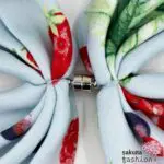 Axes Femme Kleiner Tuchschal Mintgrün Kühlungseffekt Früchtemuster Obstmotiv Magnetverschluss Modisch Japan Kawaii Feminin Accessoire fruits pattern cooling scarf mint green