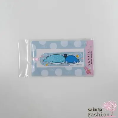 San-X Jinbei San Walhai Lesezeichen Unterwassermotiv Rosa Japan Kawaii Stationery book maker pink